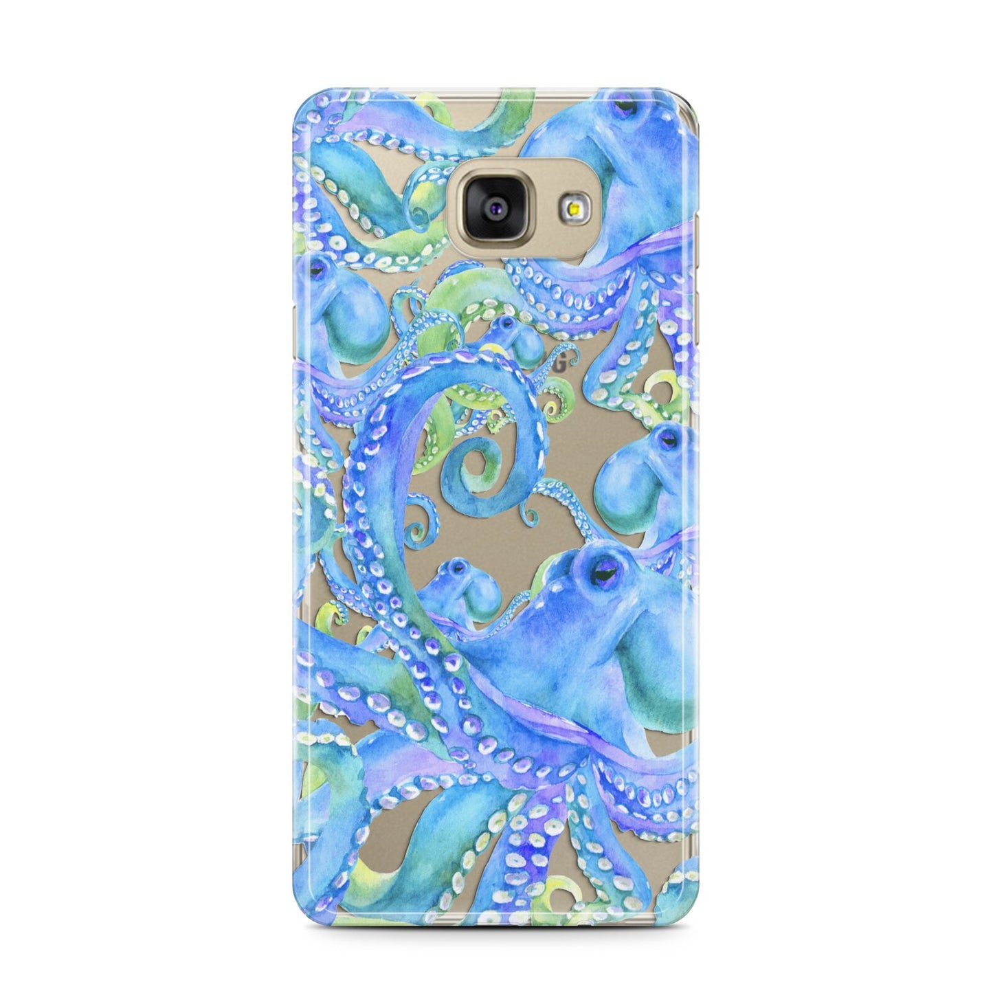 Octopus Samsung Galaxy A7 2016 Case on gold phone
