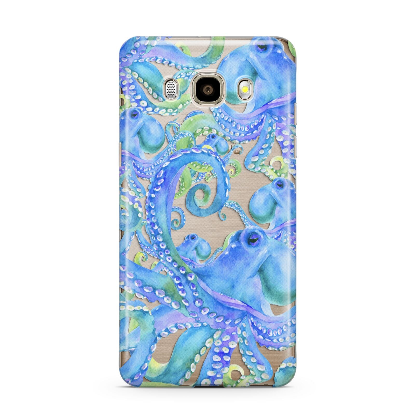 Octopus Samsung Galaxy J7 2016 Case on gold phone
