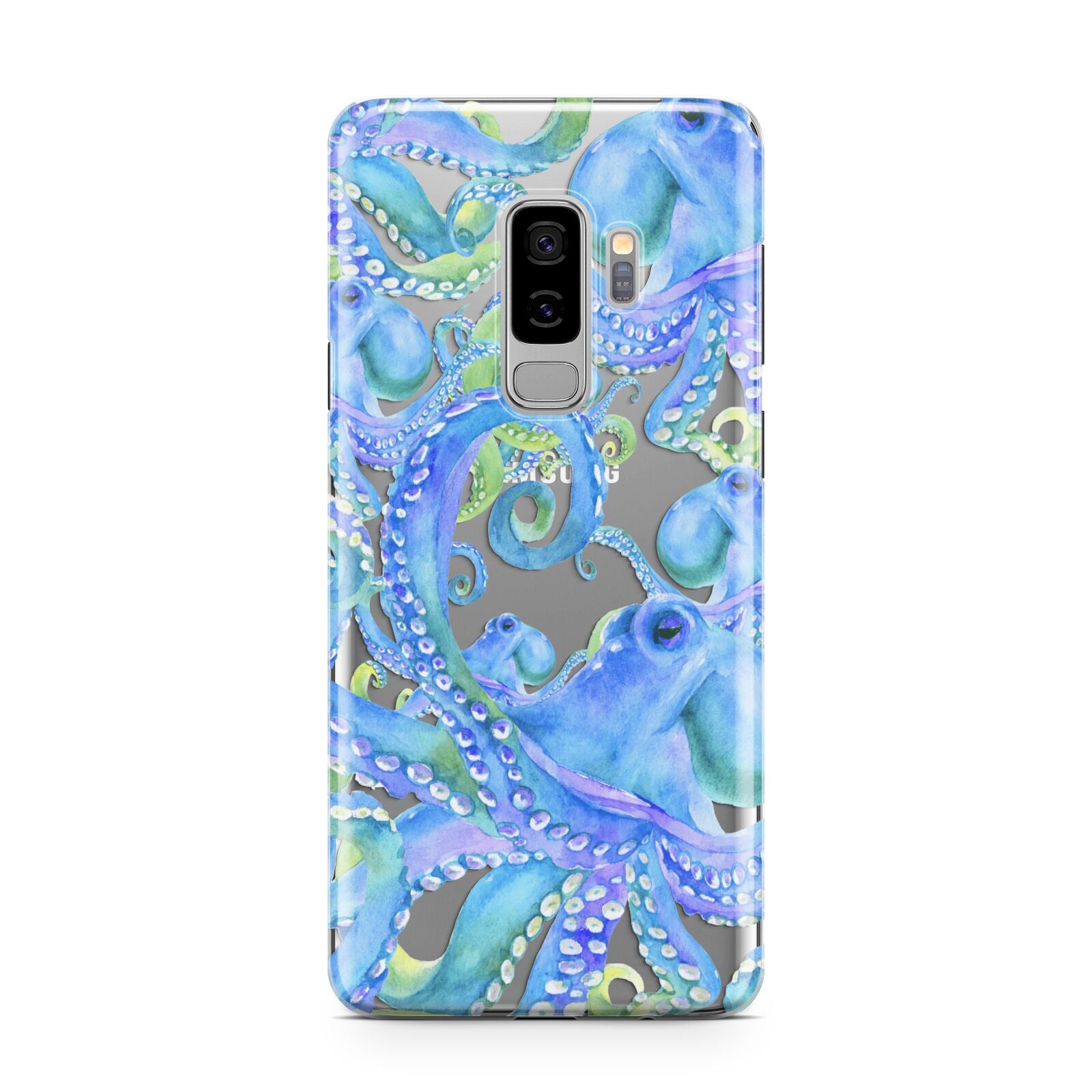Octopus Samsung Galaxy S9 Plus Case on Silver phone