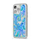 Octopus iPhone 14 Pro Max Glitter Tough Case Silver Angled Image