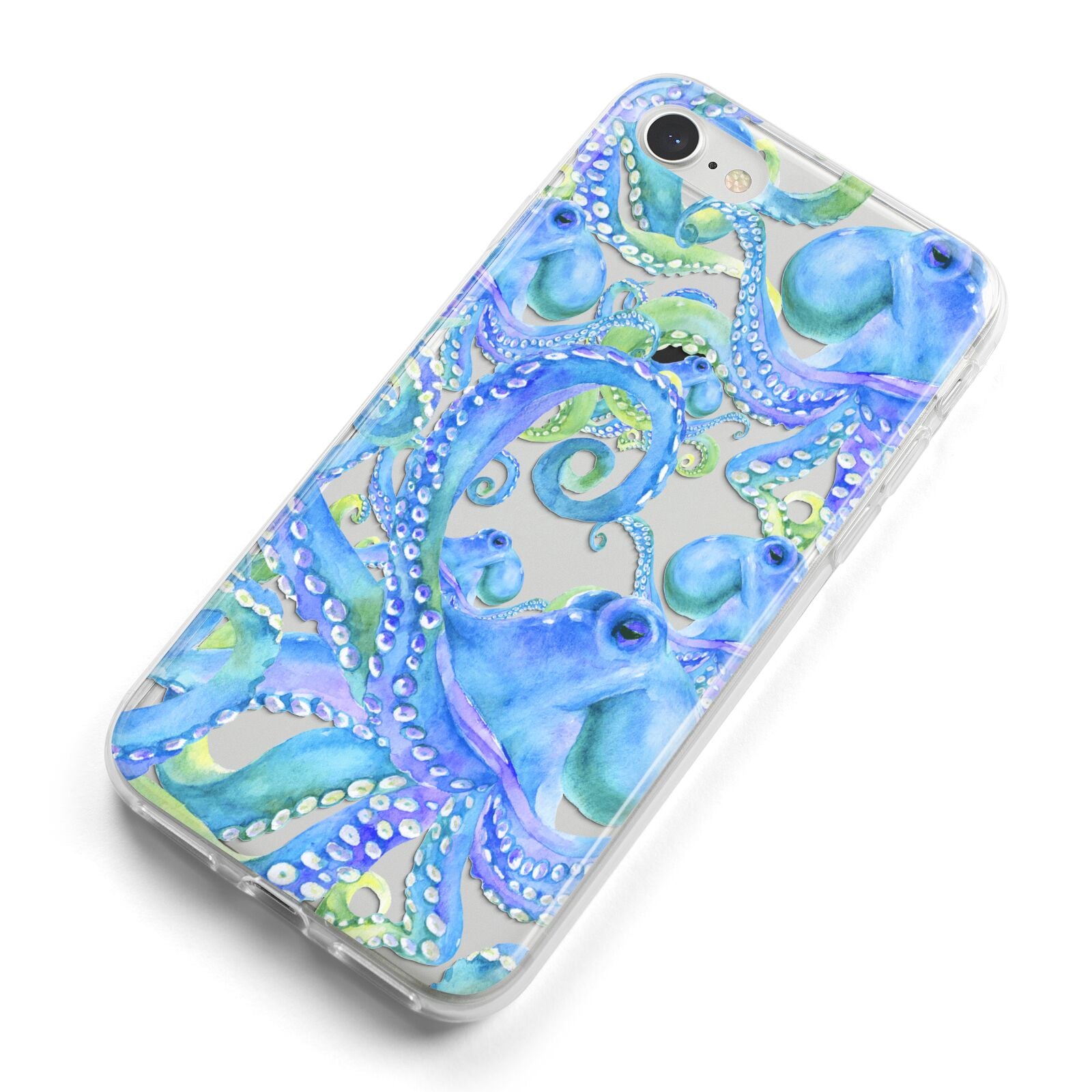 Octopus iPhone 8 Bumper Case on Silver iPhone Alternative Image