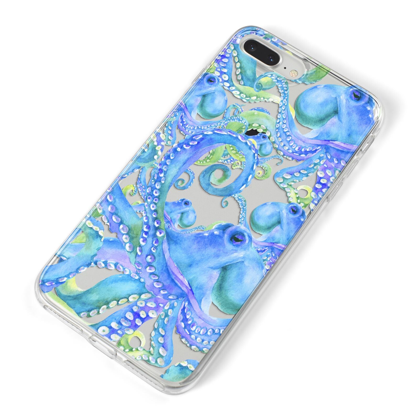 Octopus iPhone 8 Plus Bumper Case on Silver iPhone Alternative Image