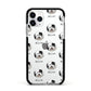Old English Sheepdog Icon with Name Apple iPhone 11 Pro in Silver with Black Impact Case