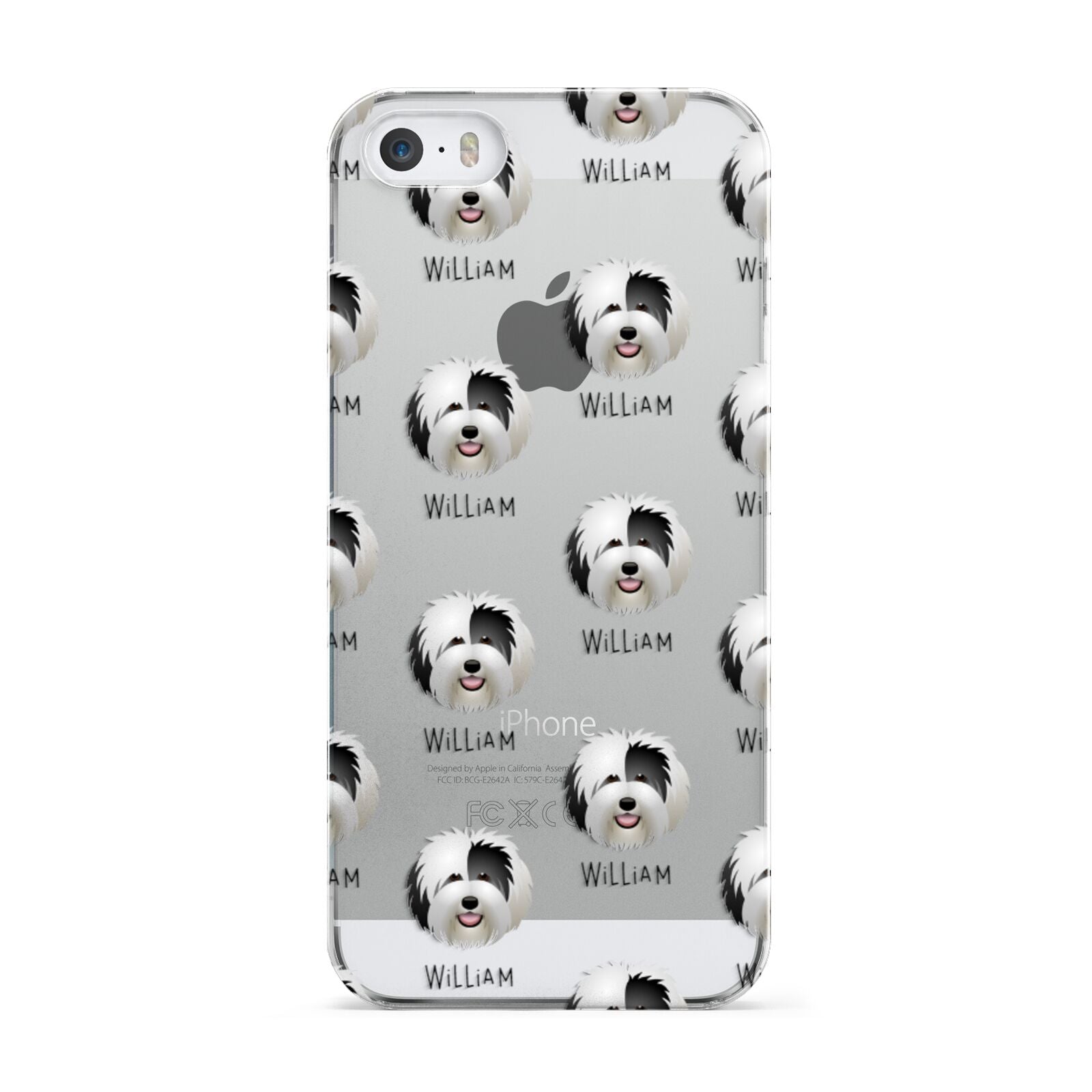 Old English Sheepdog Icon with Name Apple iPhone 5 Case
