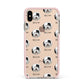 Old English Sheepdog Icon with Name Apple iPhone Xs Max Impact Case Pink Edge on Gold Phone