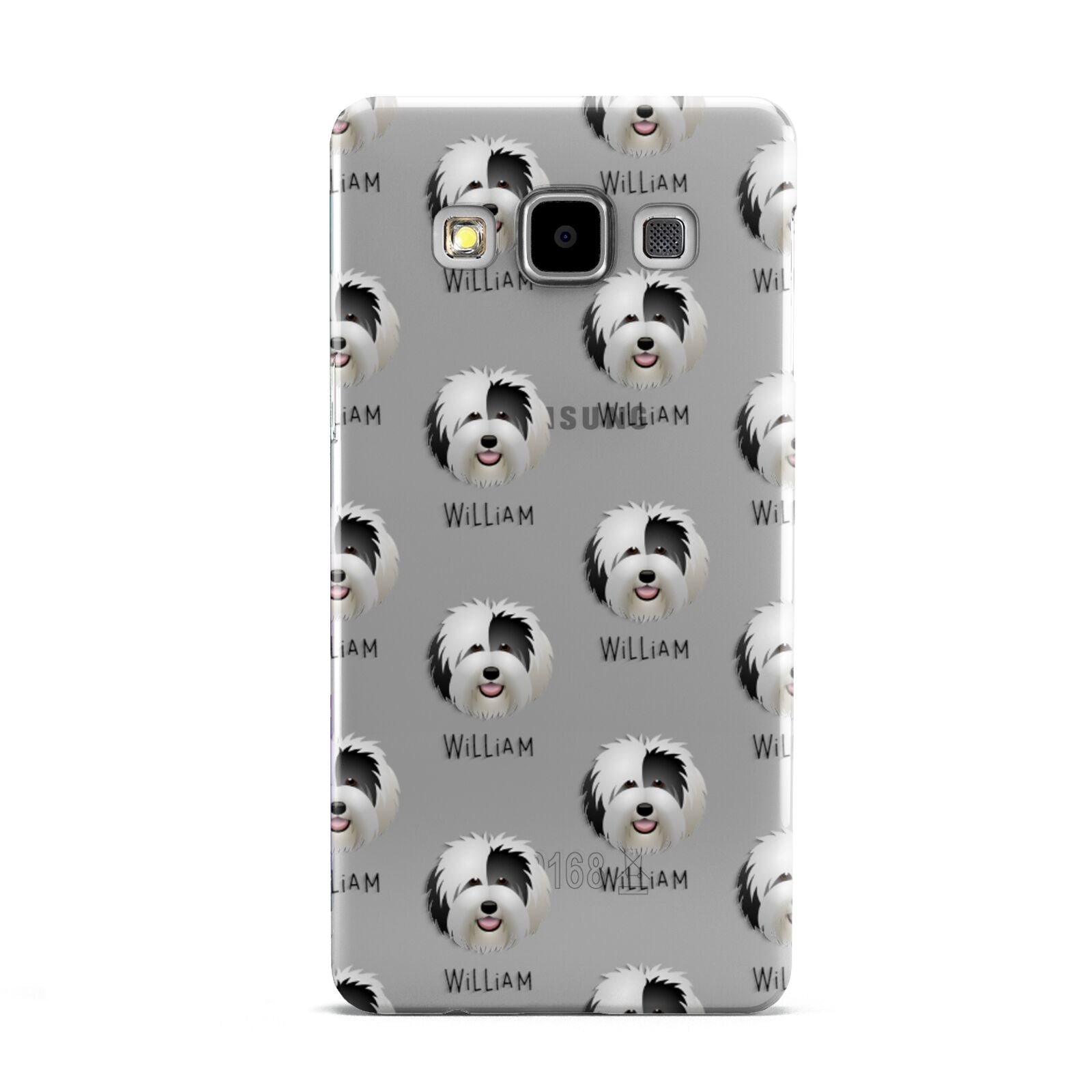 Old English Sheepdog Icon with Name Samsung Galaxy A5 Case