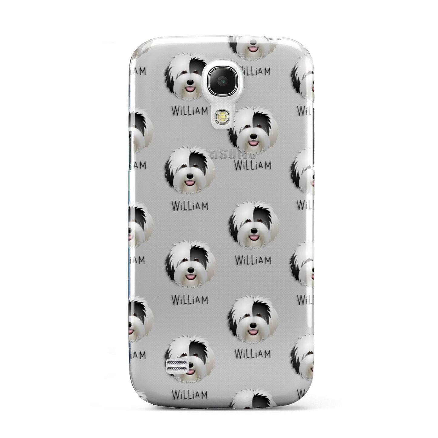 Old English Sheepdog Icon with Name Samsung Galaxy S4 Mini Case