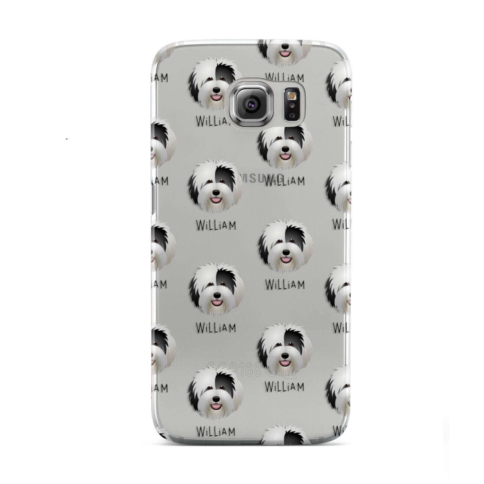 Old English Sheepdog Icon with Name Samsung Galaxy S6 Case