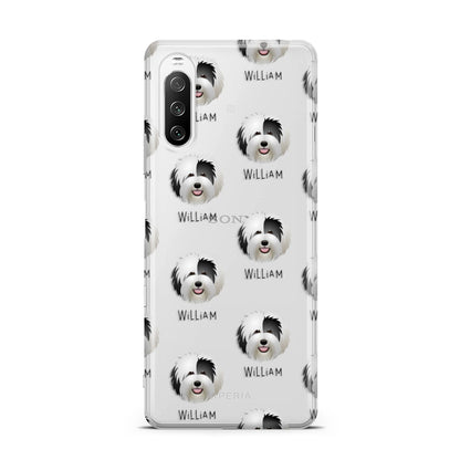 Old English Sheepdog Icon with Name Sony Xperia 10 III Case