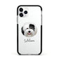 Old English Sheepdog Personalised Apple iPhone 11 Pro in Silver with Black Impact Case