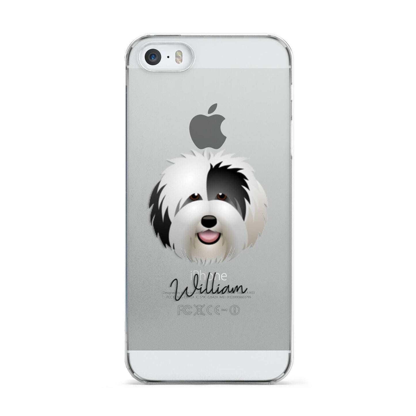 Old English Sheepdog Personalised Apple iPhone 5 Case