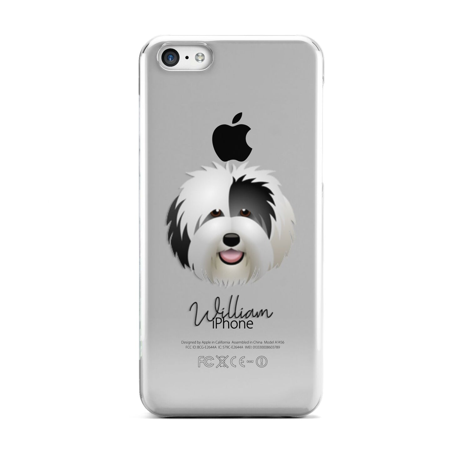 Old English Sheepdog Personalised Apple iPhone 5c Case