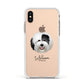 Old English Sheepdog Personalised Apple iPhone Xs Impact Case White Edge on Gold Phone