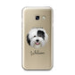 Old English Sheepdog Personalised Samsung Galaxy A3 2017 Case on gold phone