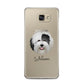 Old English Sheepdog Personalised Samsung Galaxy A5 2016 Case on gold phone