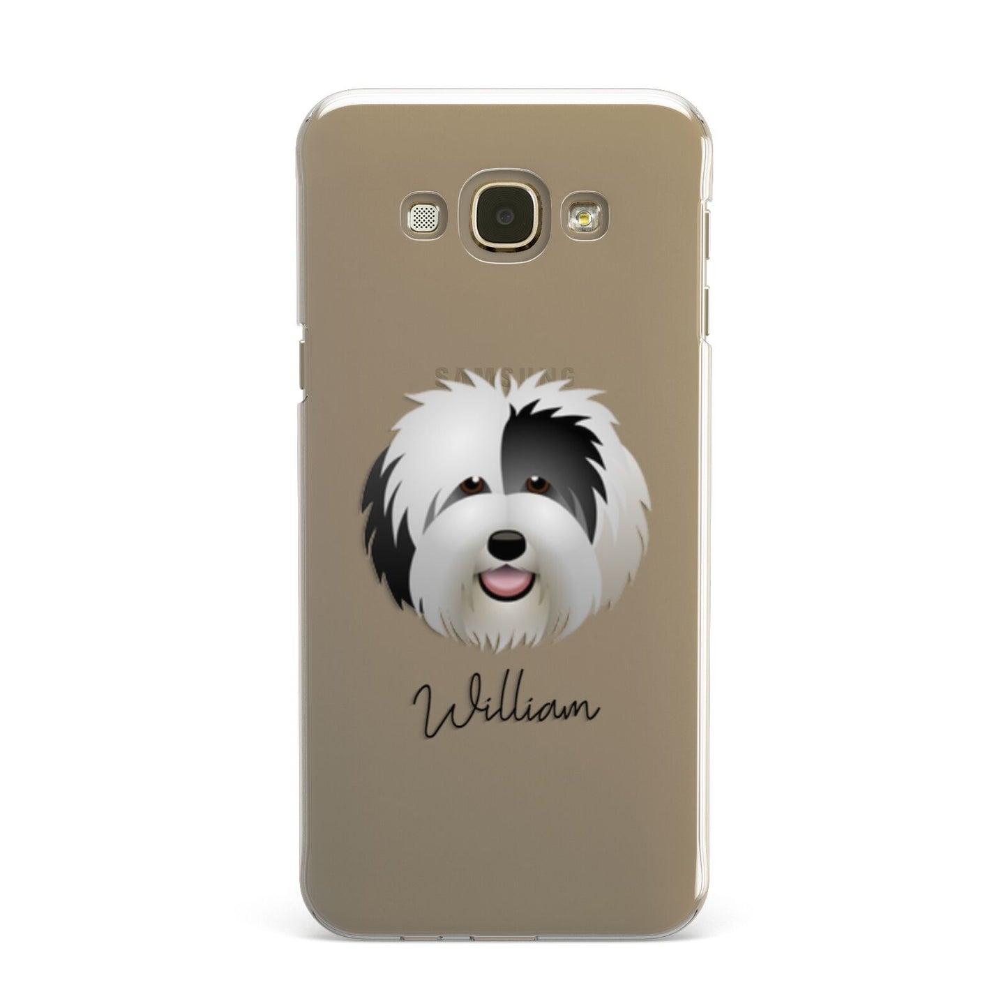 Old English Sheepdog Personalised Samsung Galaxy A8 Case