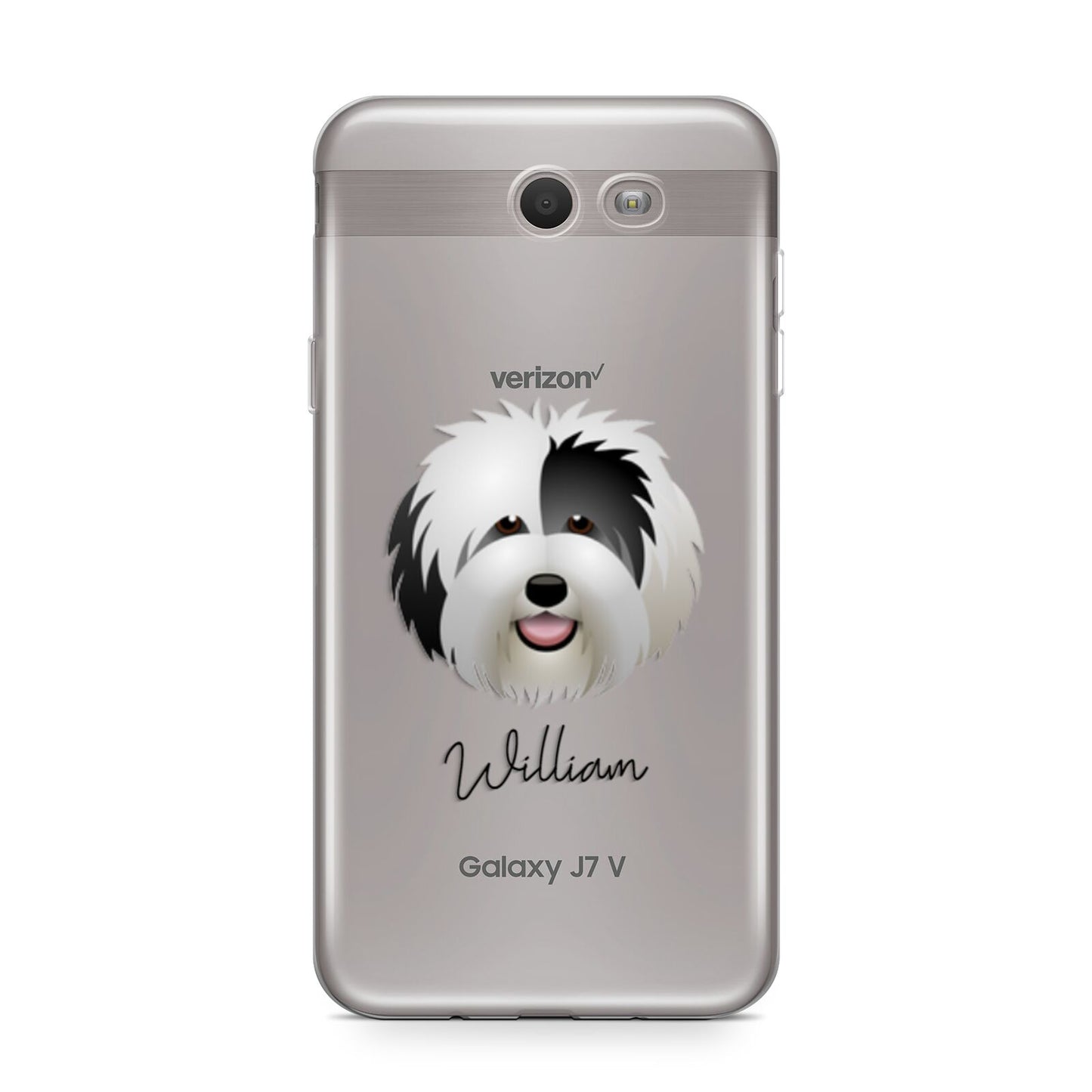 Old English Sheepdog Personalised Samsung Galaxy J7 2017 Case