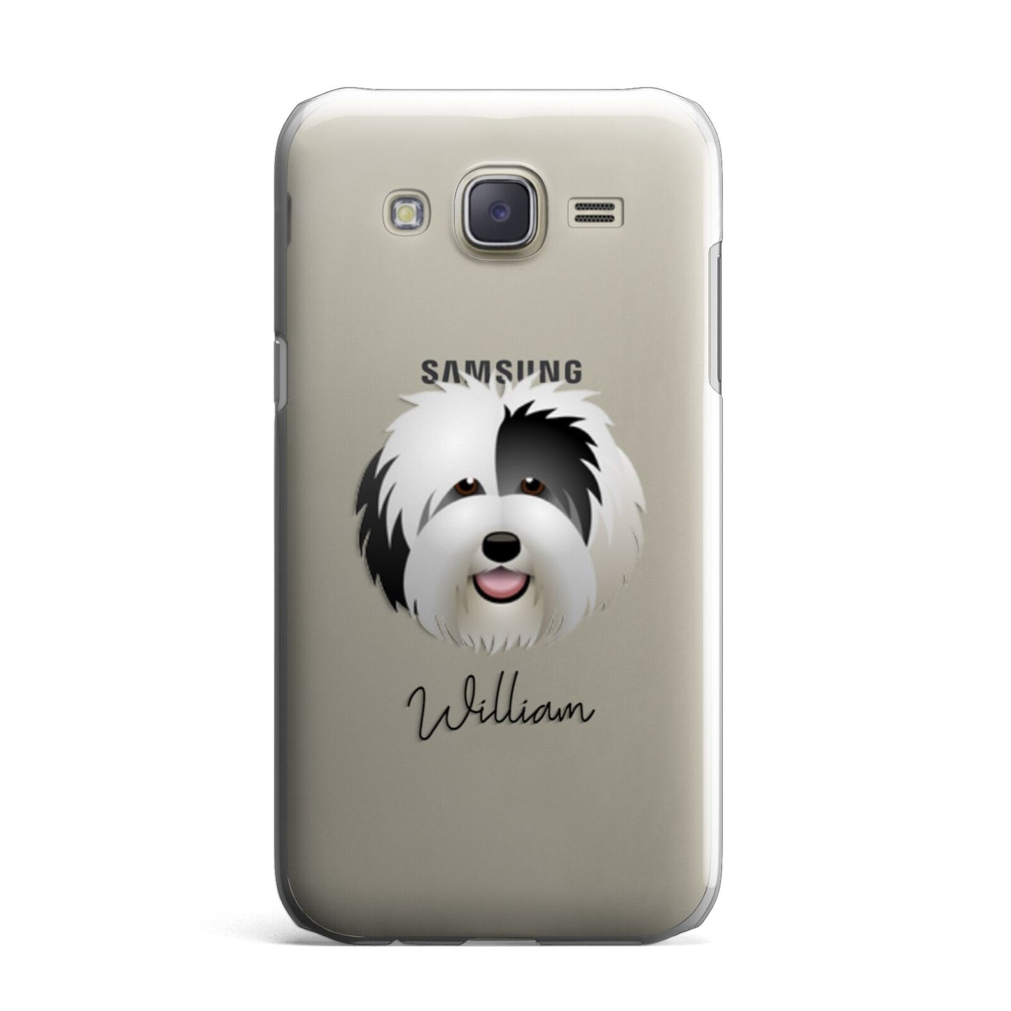 Old English Sheepdog Personalised Samsung Galaxy J7 Case