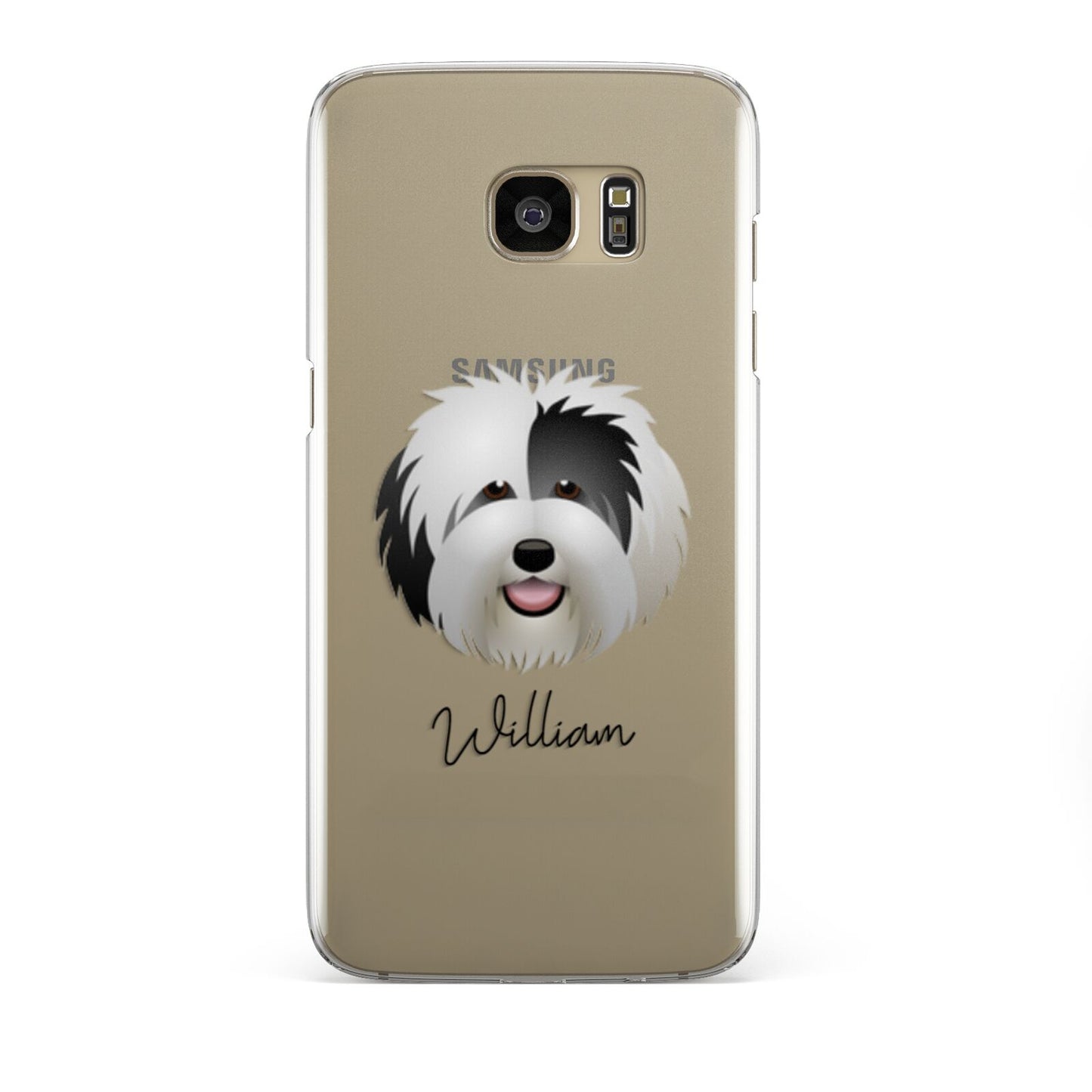 Old English Sheepdog Personalised Samsung Galaxy S7 Edge Case