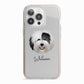 Old English Sheepdog Personalised iPhone 13 Pro TPU Impact Case with Pink Edges