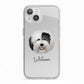 Old English Sheepdog Personalised iPhone 13 TPU Impact Case with White Edges