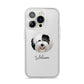 Old English Sheepdog Personalised iPhone 14 Pro Clear Tough Case Silver