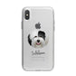 Old English Sheepdog Personalised iPhone X Bumper Case on Silver iPhone Alternative Image 1
