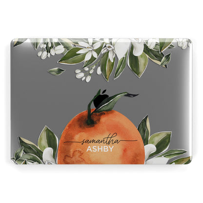 Orange Blossom Personalised Name Apple MacBook Case