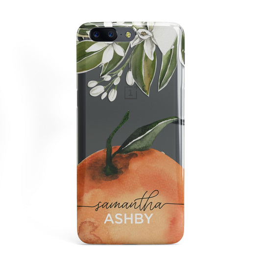 Orange Blossom Personalised Name OnePlus Case
