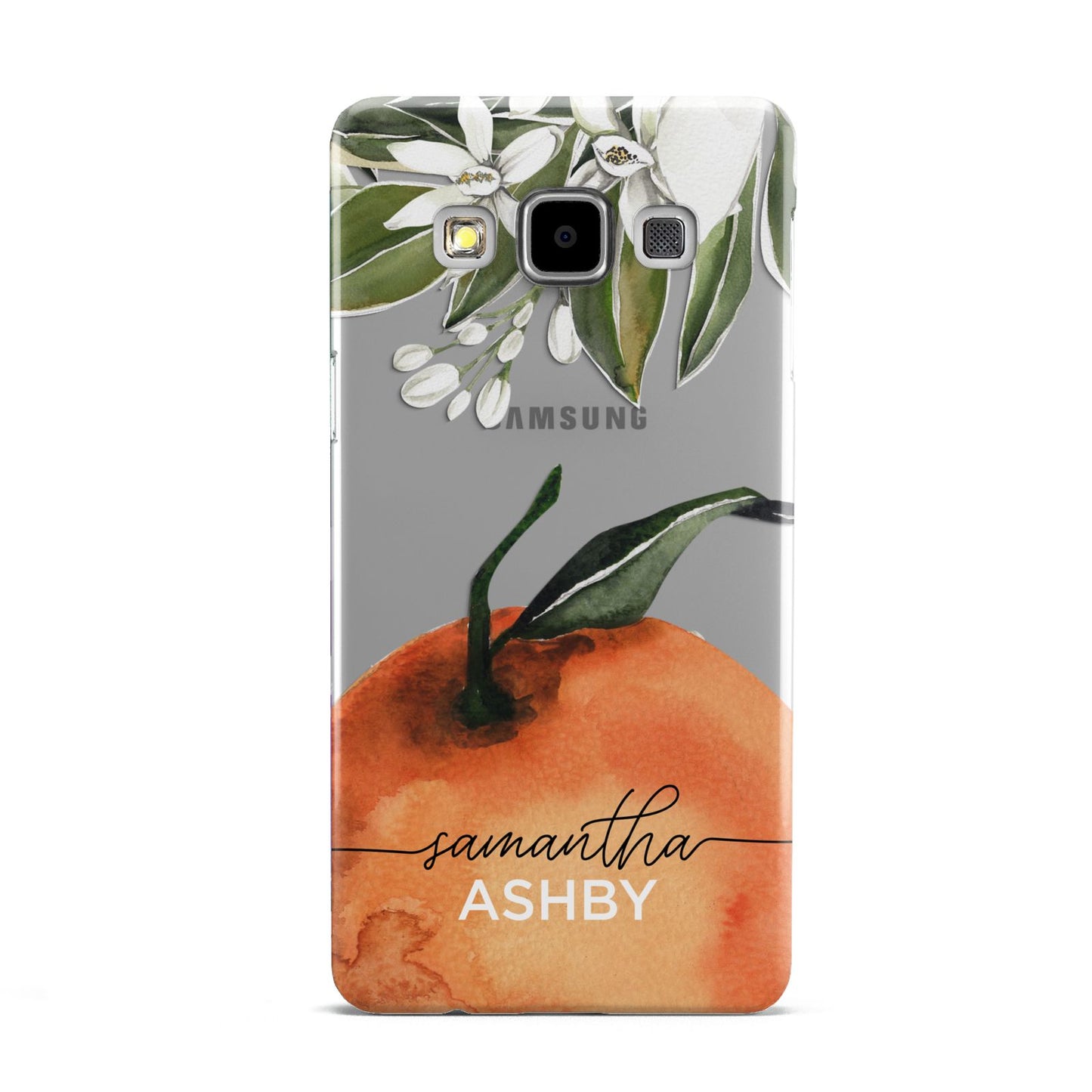 Orange Blossom Personalised Name Samsung Galaxy A5 Case