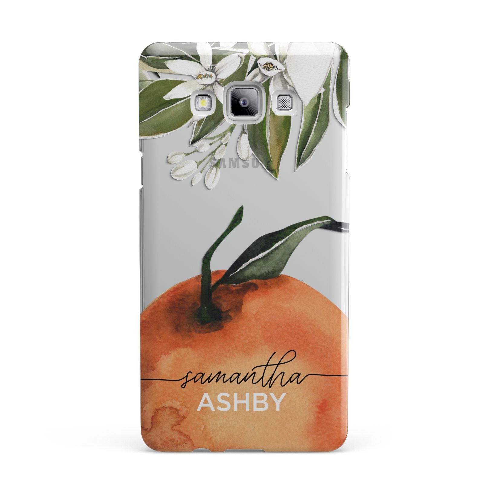 Orange Blossom Personalised Name Samsung Galaxy A7 2015 Case