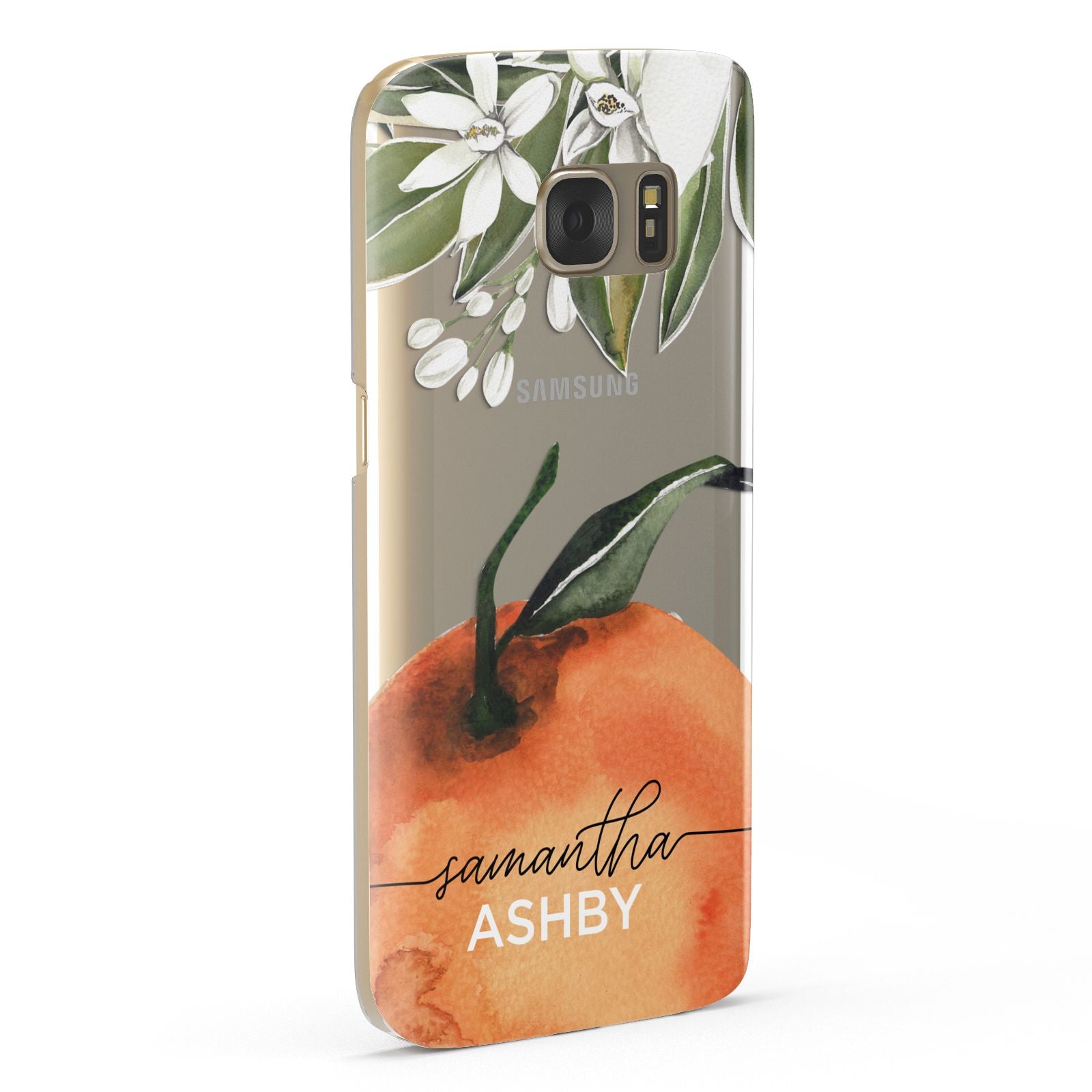 Orange Blossom Personalised Name Samsung Galaxy Case Fourty Five Degrees