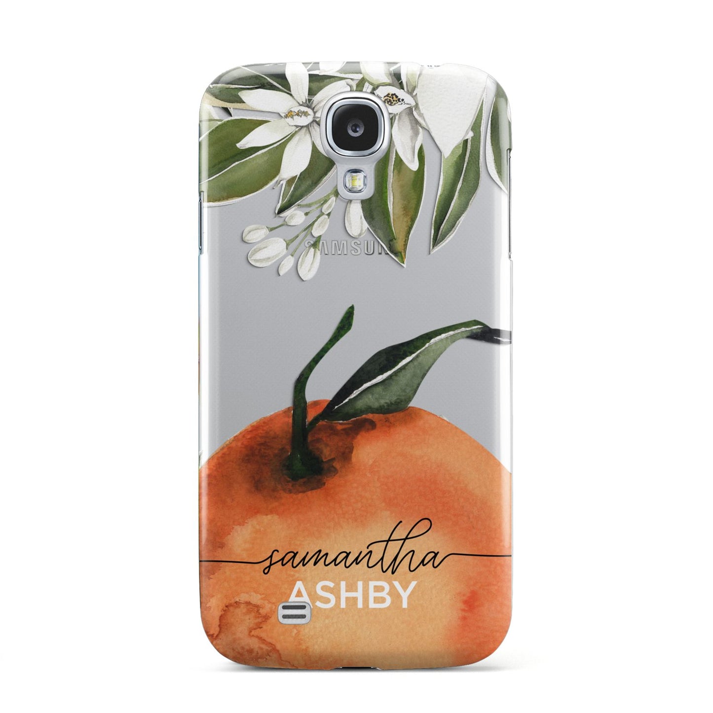 Orange Blossom Personalised Name Samsung Galaxy S4 Case
