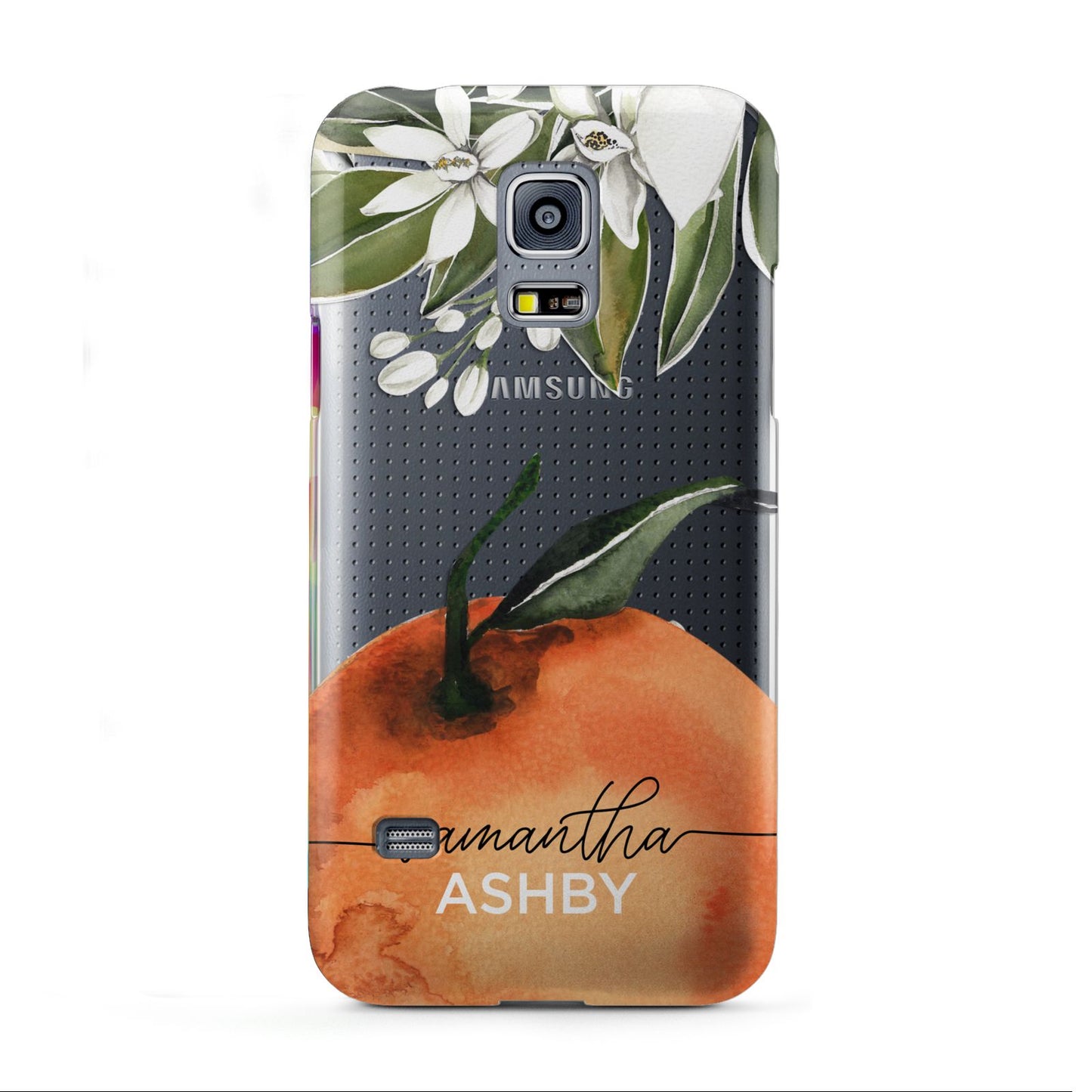 Orange Blossom Personalised Name Samsung Galaxy S5 Mini Case