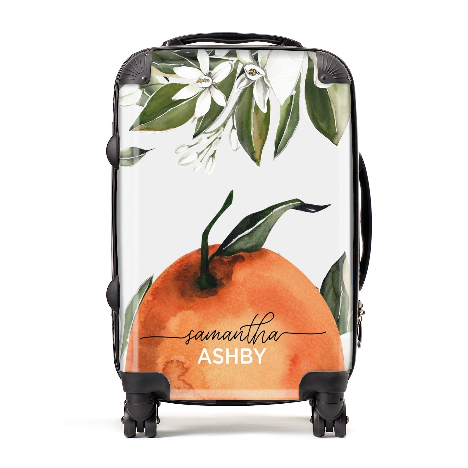 Orange Blossom Personalised Name Suitcase