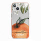 Orange Blossom Personalised Name iPhone 13 TPU Impact Case with Pink Edges