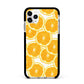 Orange Fruit Slices Apple iPhone 11 Pro Max in Silver with Black Impact Case