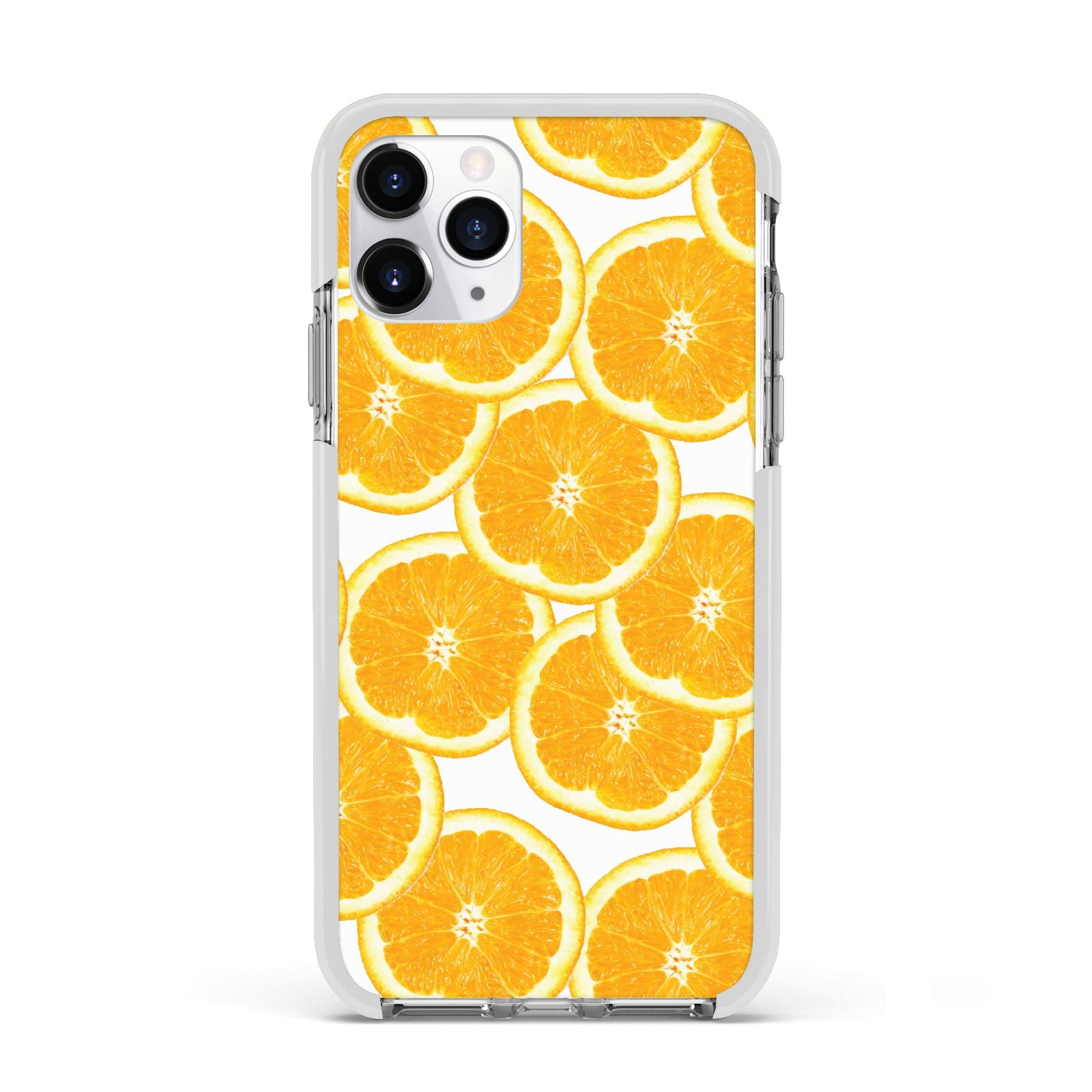 Orange Fruit Slices Apple iPhone 11 Pro in Silver with White Impact Case