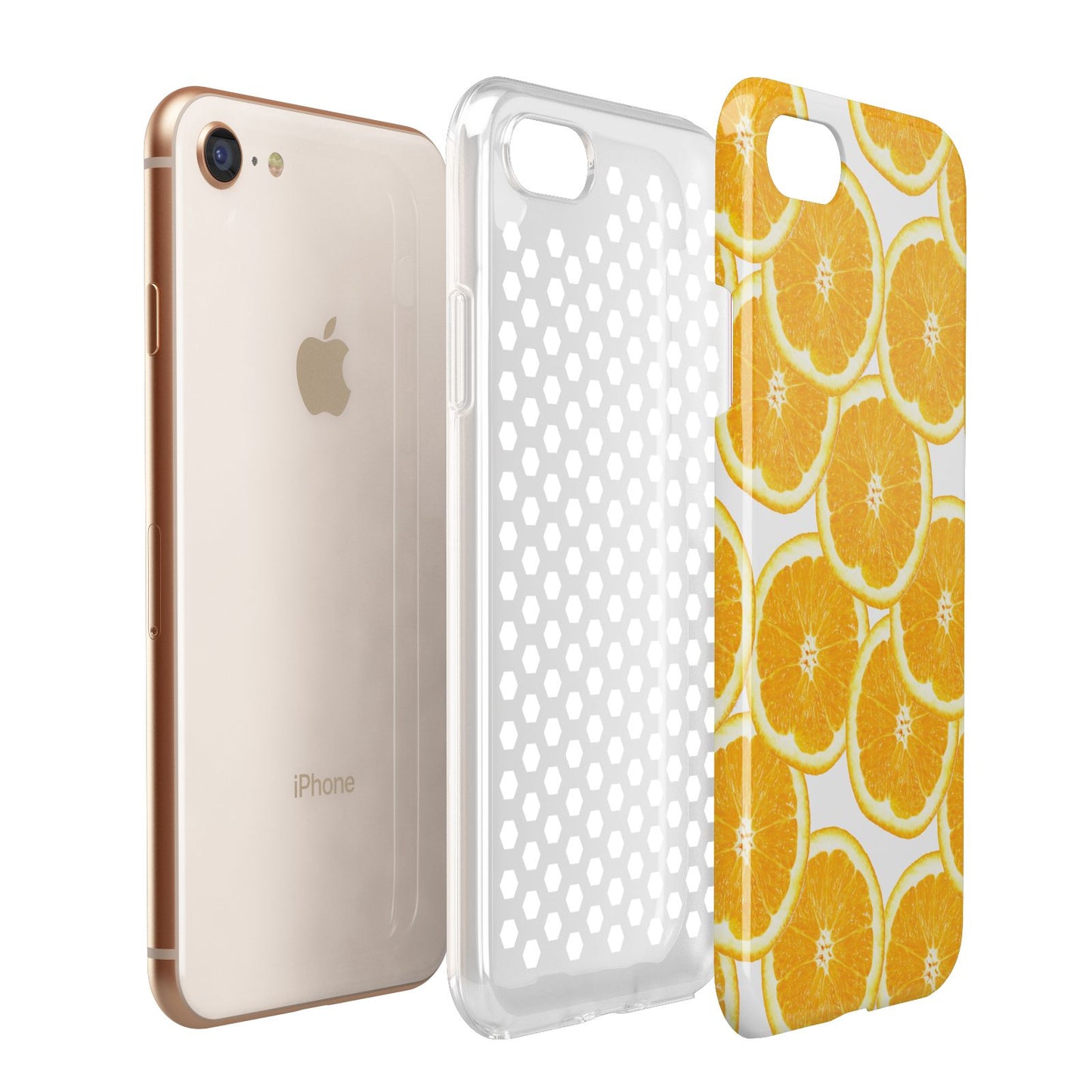 Orange Fruit Slices Apple iPhone 7 8 3D Tough Case Expanded View