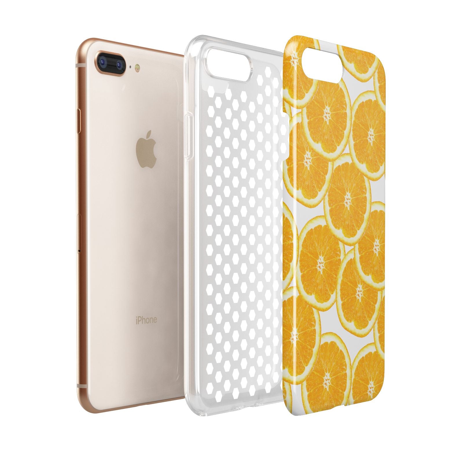 Orange Fruit Slices Apple iPhone 7 8 Plus 3D Tough Case Expanded View