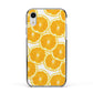 Orange Fruit Slices Apple iPhone XR Impact Case Black Edge on Silver Phone