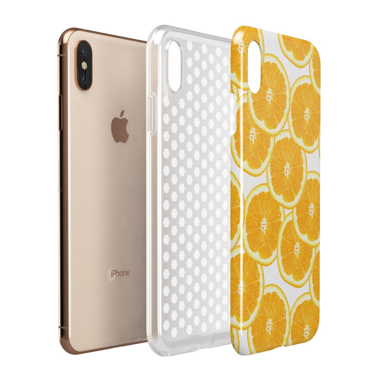 Orange Fruit Slices Apple iPhone Xs Max 3D Tough Case Expanded View