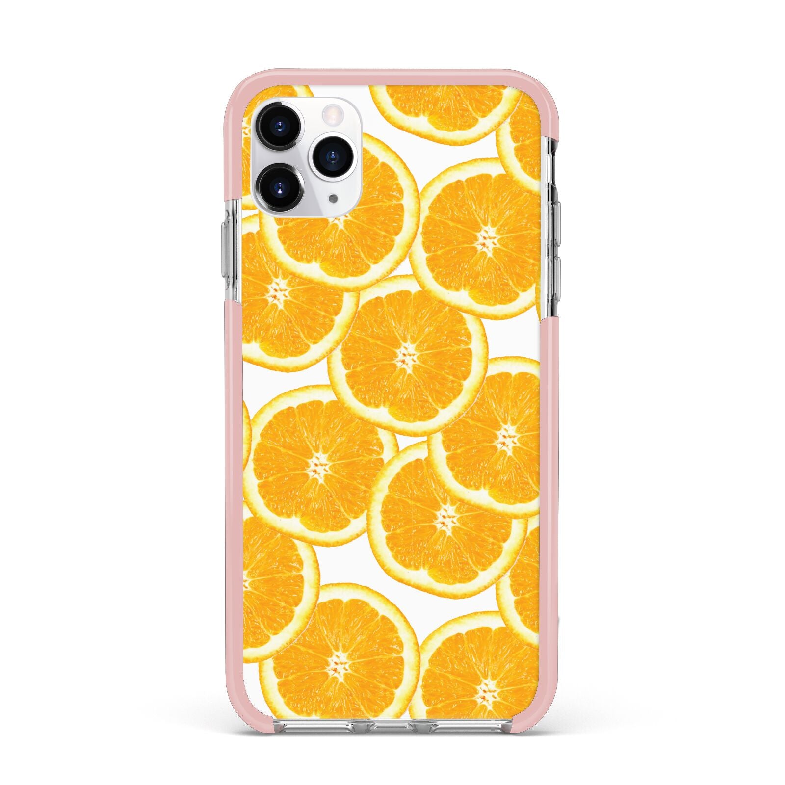 Orange Fruit Slices iPhone 11 Pro Max Impact Pink Edge Case