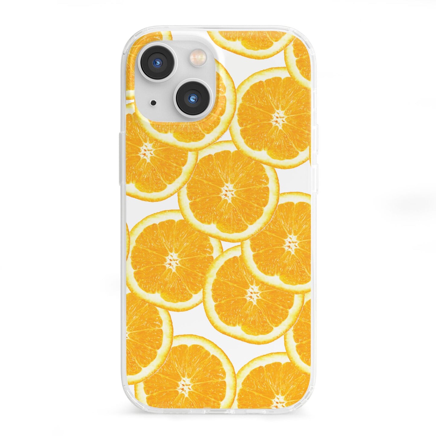 Orange Fruit Slices iPhone 13 Mini Clear Bumper Case