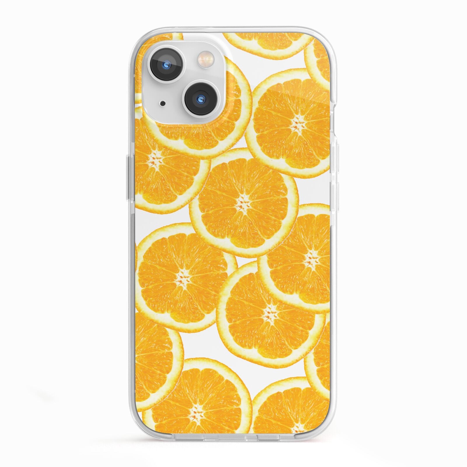Orange Fruit Slices iPhone 13 TPU Impact Case with White Edges
