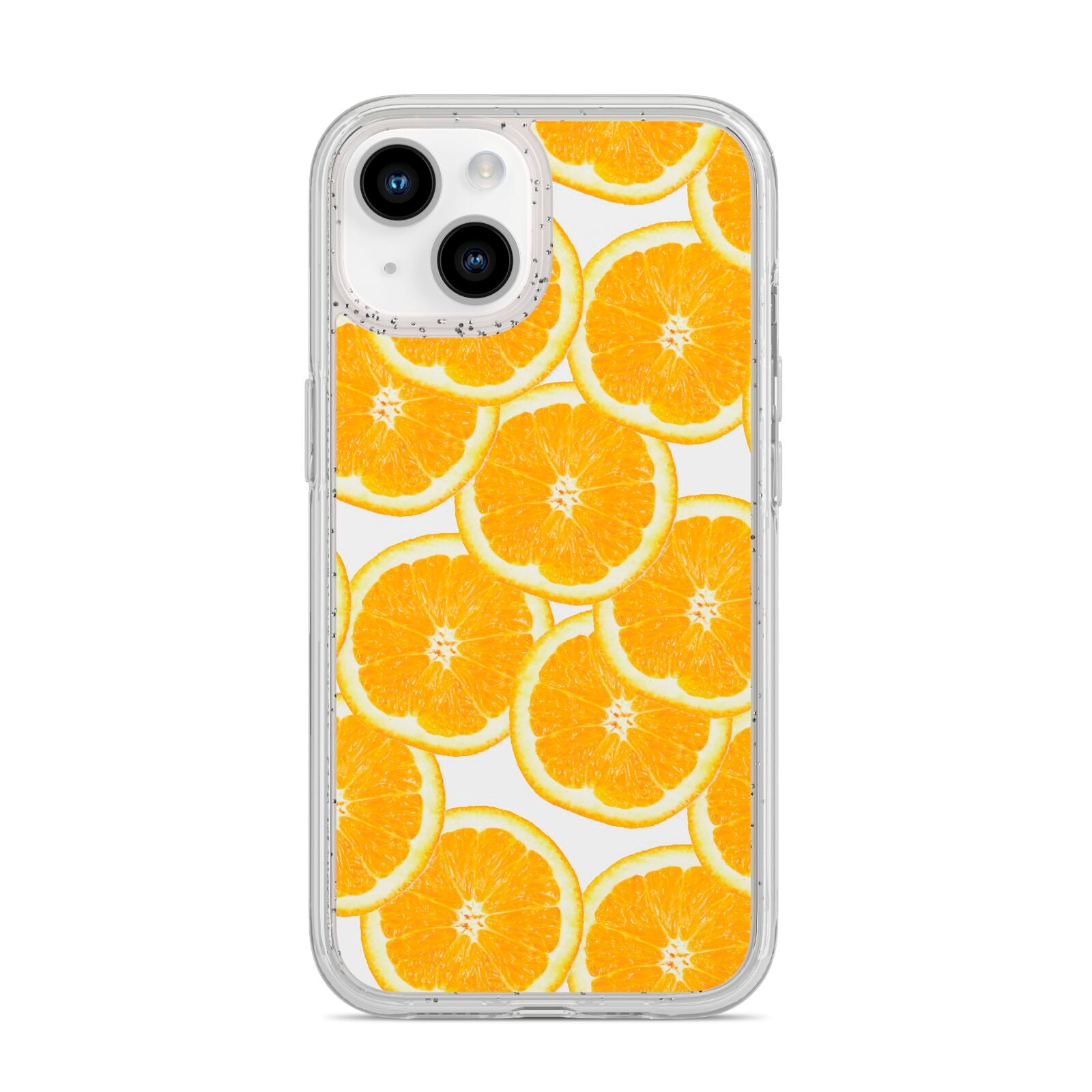Orange Fruit Slices iPhone 14 Glitter Tough Case Starlight