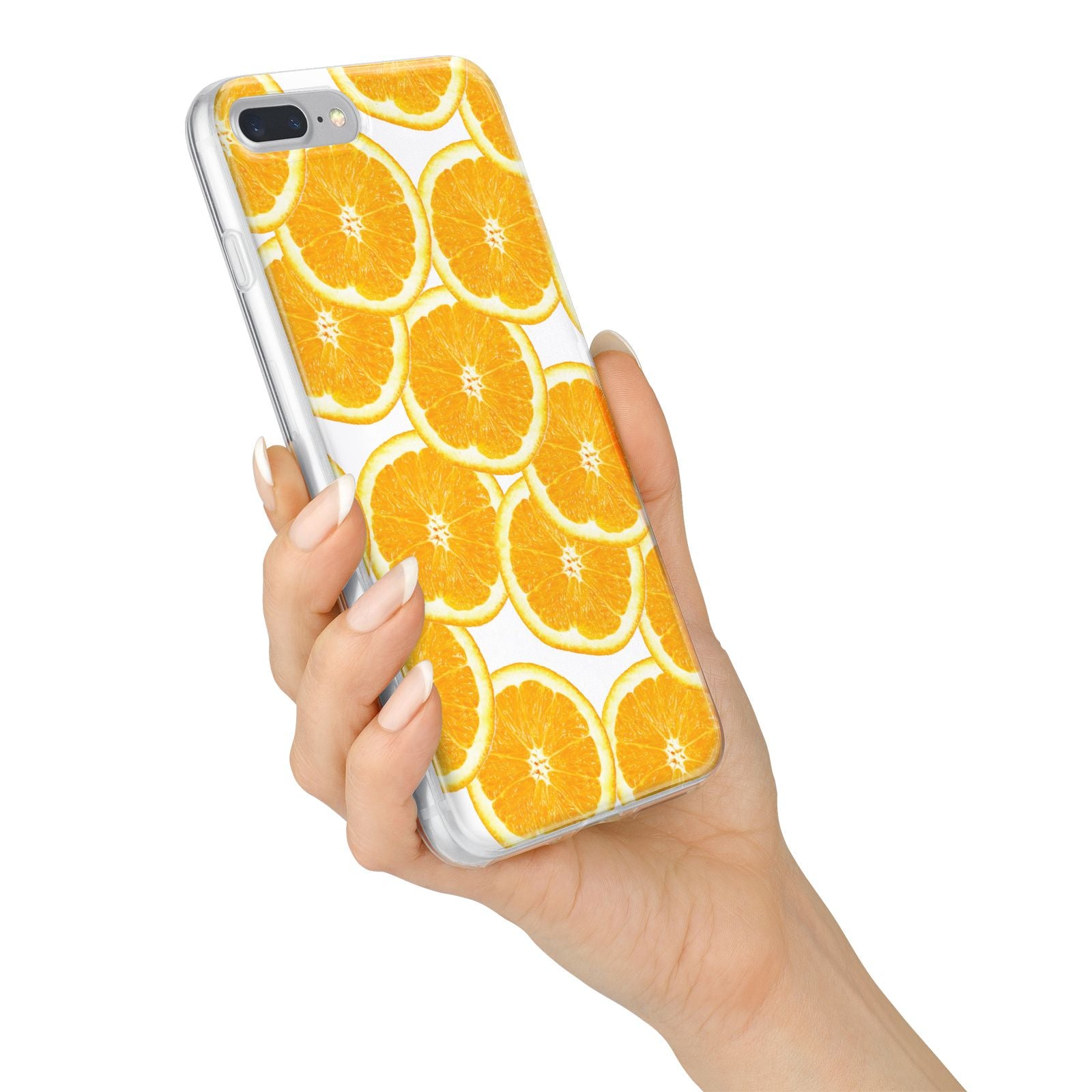 Orange Fruit Slices iPhone 7 Plus Bumper Case on Silver iPhone Alternative Image