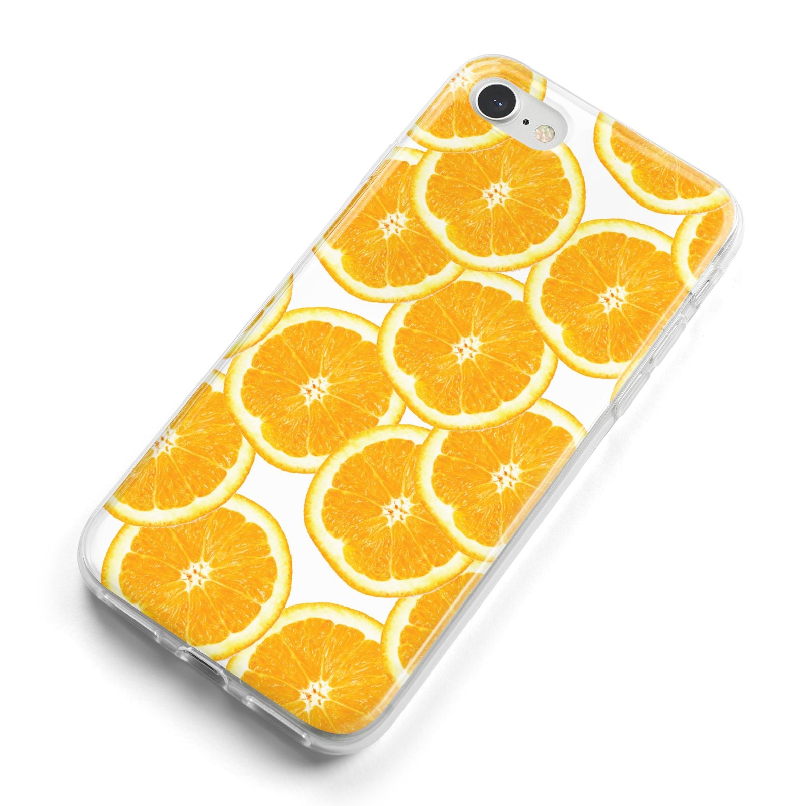 Orange Fruit Slices iPhone 8 Bumper Case on Silver iPhone Alternative Image