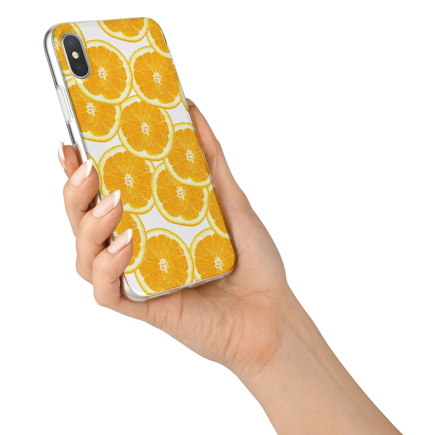Orange Fruit Slices iPhone X Bumper Case on Silver iPhone Alternative Image 2