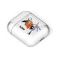 Orange Haired Personalised Witch AirPods Case Laid Flat